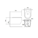  Унитаз подвесной безободковый AQUATEK ЕВРОПА AQ1106L-00 525*360*260 мм, горизонтальный выпуск, тонкое сиденье с механизмом плавного закрывания, крепеж 